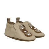 Bear Hugs Soft Soles in Tan, perspective view