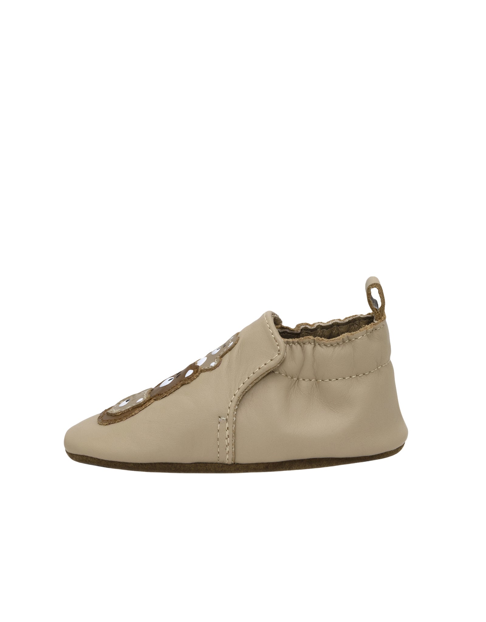 Bear Hugs Soft Soles in Tan, side view