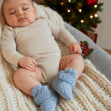 Sherpa Snap Booties Light Blue