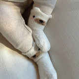 Sweet Bear 3-Pack Baby Socks Tan