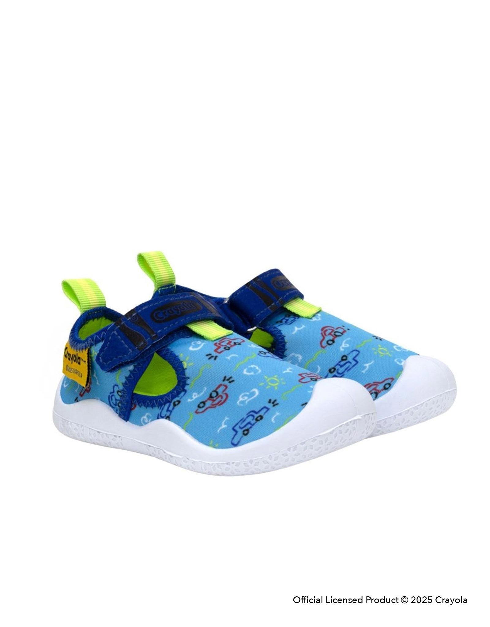 Crayola® Car Doodles Water Shoes in Blue, perspective view