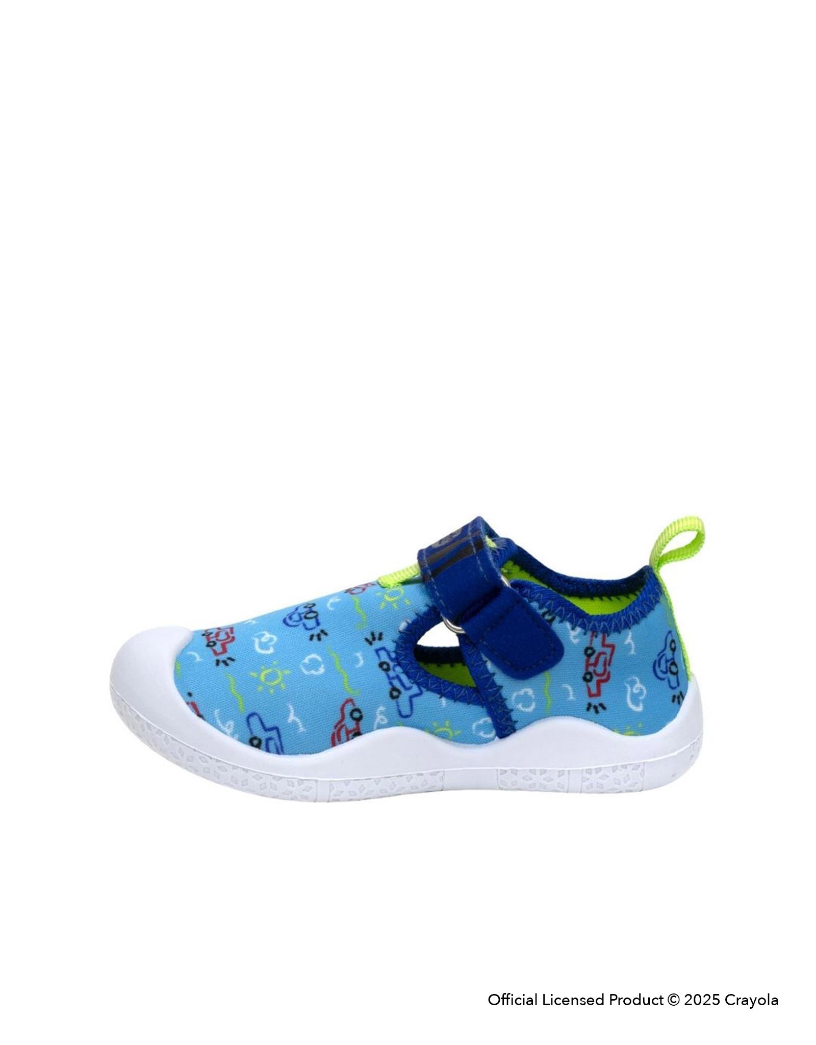 Crayola® Car Doodles Water Shoes in Blue, side view