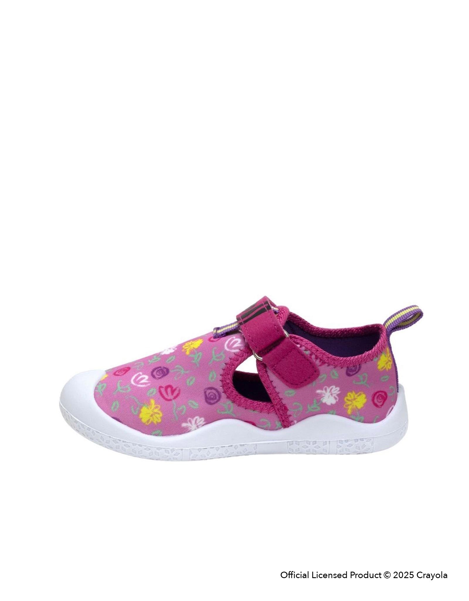 Crayola® Flower Doodles Water Shoes in Pink, side view