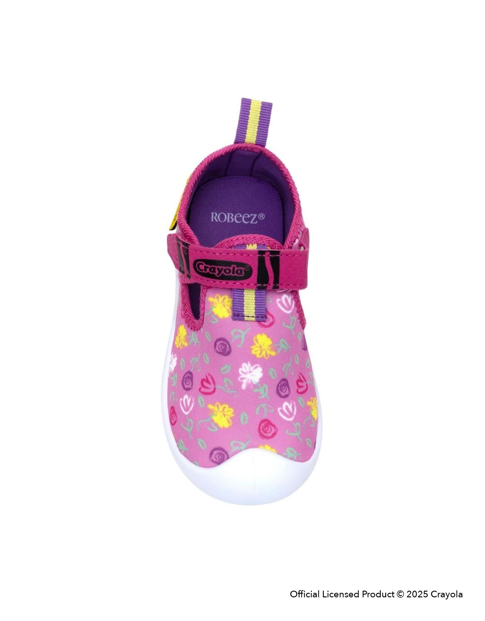 Crayola® Flower Doodles Water Shoes in Pink, top view