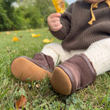 Cozy Cuff Soft Sole Boots in Brown