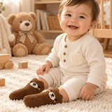 Beary Cute 3-Pack Baby Socks Brown