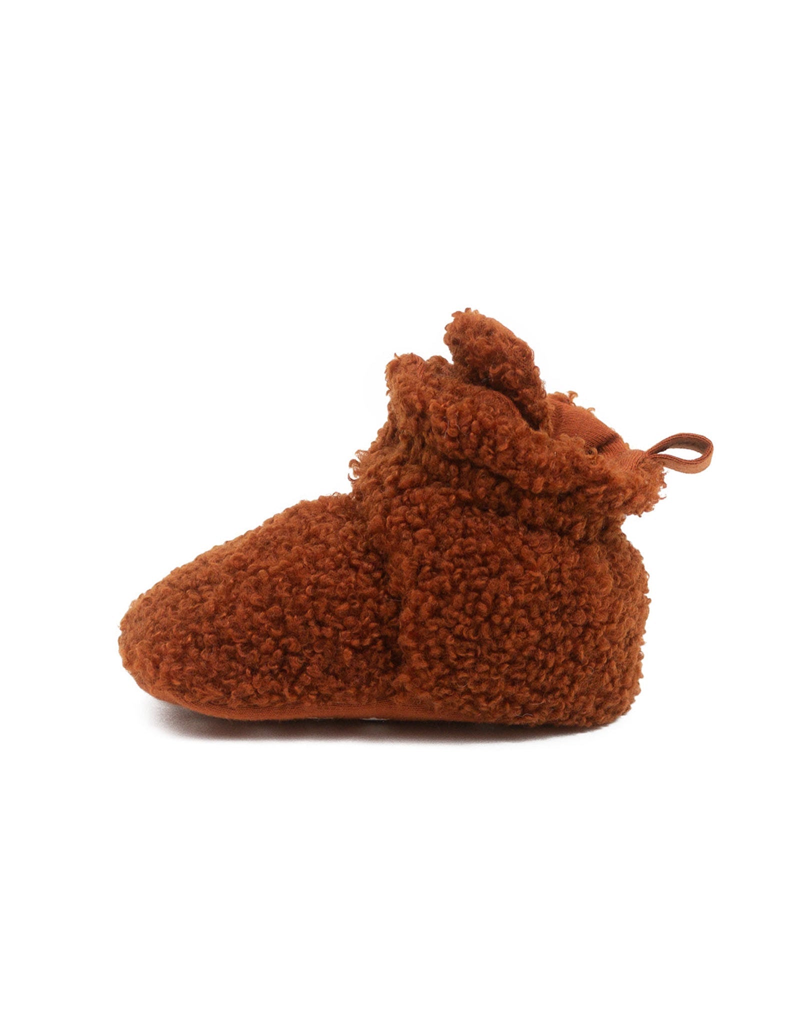 Sherpa Snap Booties Ginger, side view