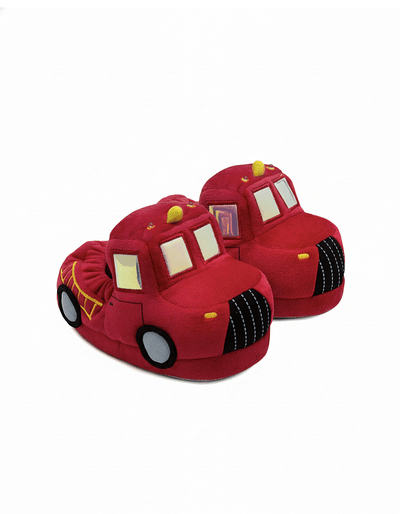Fire Truck Light-Up Slippers Red