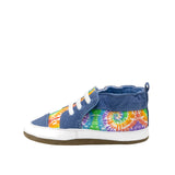 Crayola® Rainbow Tie Dye Soft Soles in Blue, side view