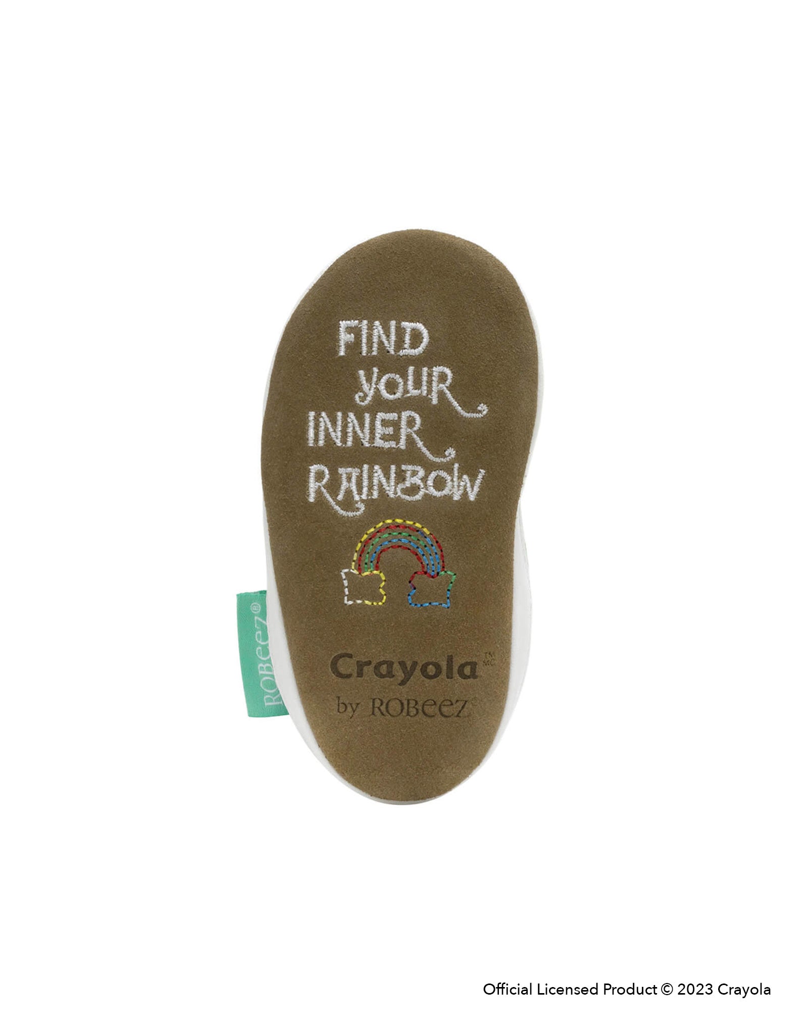 Crayola® Rainbow Tie Dye Soft Soles in Blue, bottom view