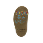 Crayola® Never Run with Scissors Soft Soles in Black, bottom view