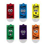 Crayola® Silly Crayons 6-Pack Baby Socks, flat laid