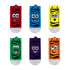 Crayola® Silly Crayons 6-Pack Baby Socks, flat laid
