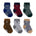 Regency Stripe 6-Pack Baby Socks, flat laid