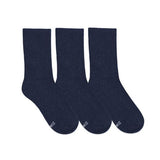 Maxwell 3-Pack Crew Socks in Navy for Toddlers and Kids, flat lay