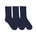 Maxwell 3-Pack Crew Socks in Navy for Toddlers and Kids, flat lay