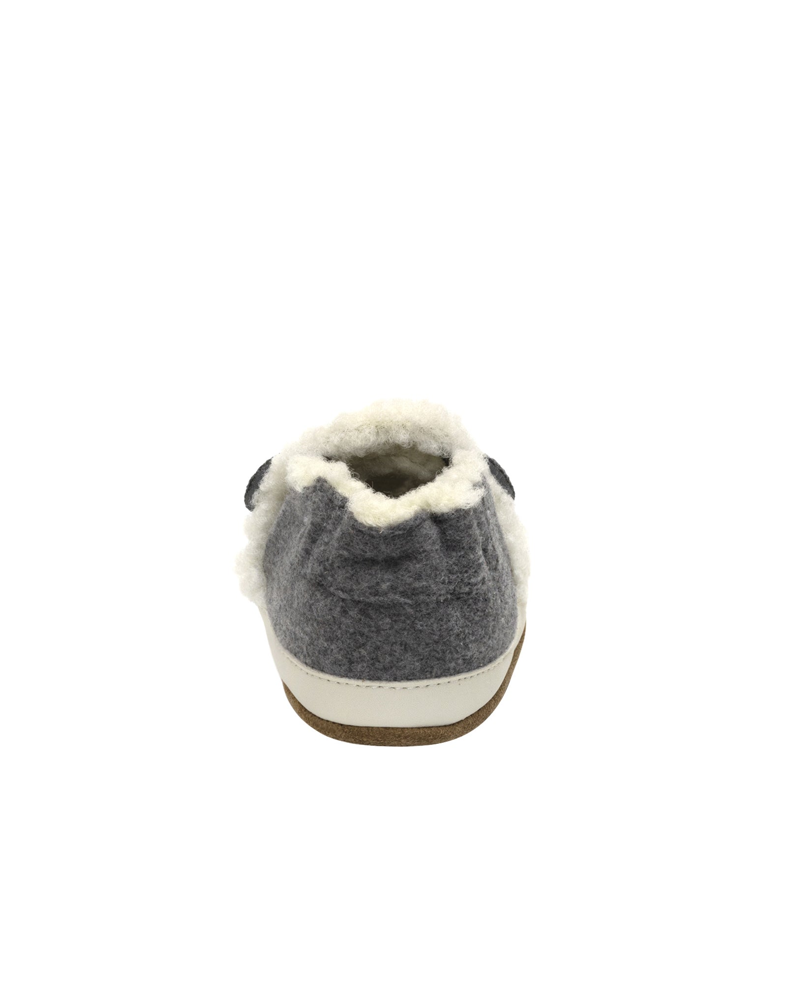 Sweet Panda Soft Soles in Charcoal Grey, back view