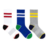 All-Star Athletic 3-Pack Quarter Socks for Toddlers and Kids, flat laid