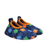 Sea Turtles Aqua Shoes in Navy, perspective view