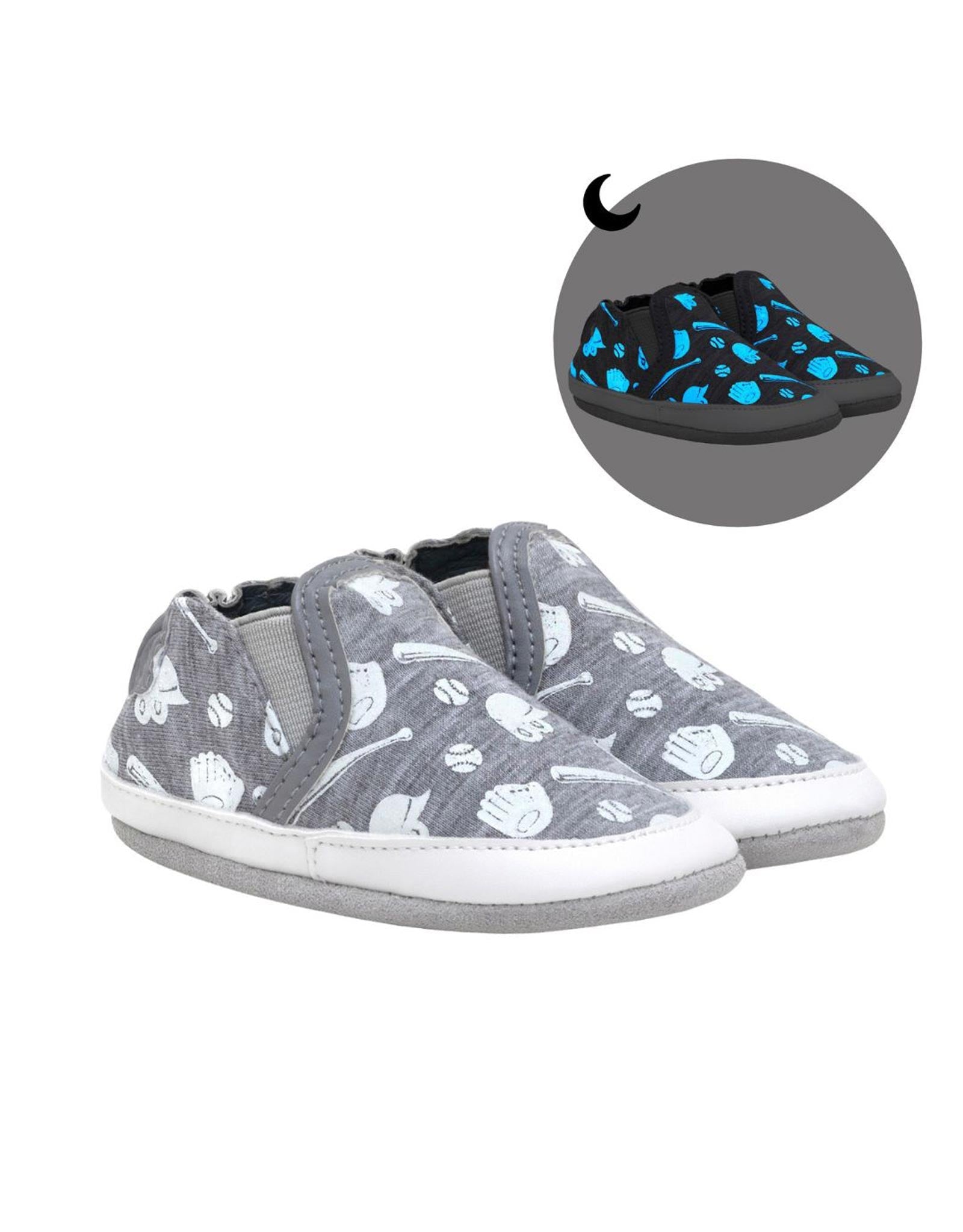 Baseball MVP Soft Soles in Grey, perspective view