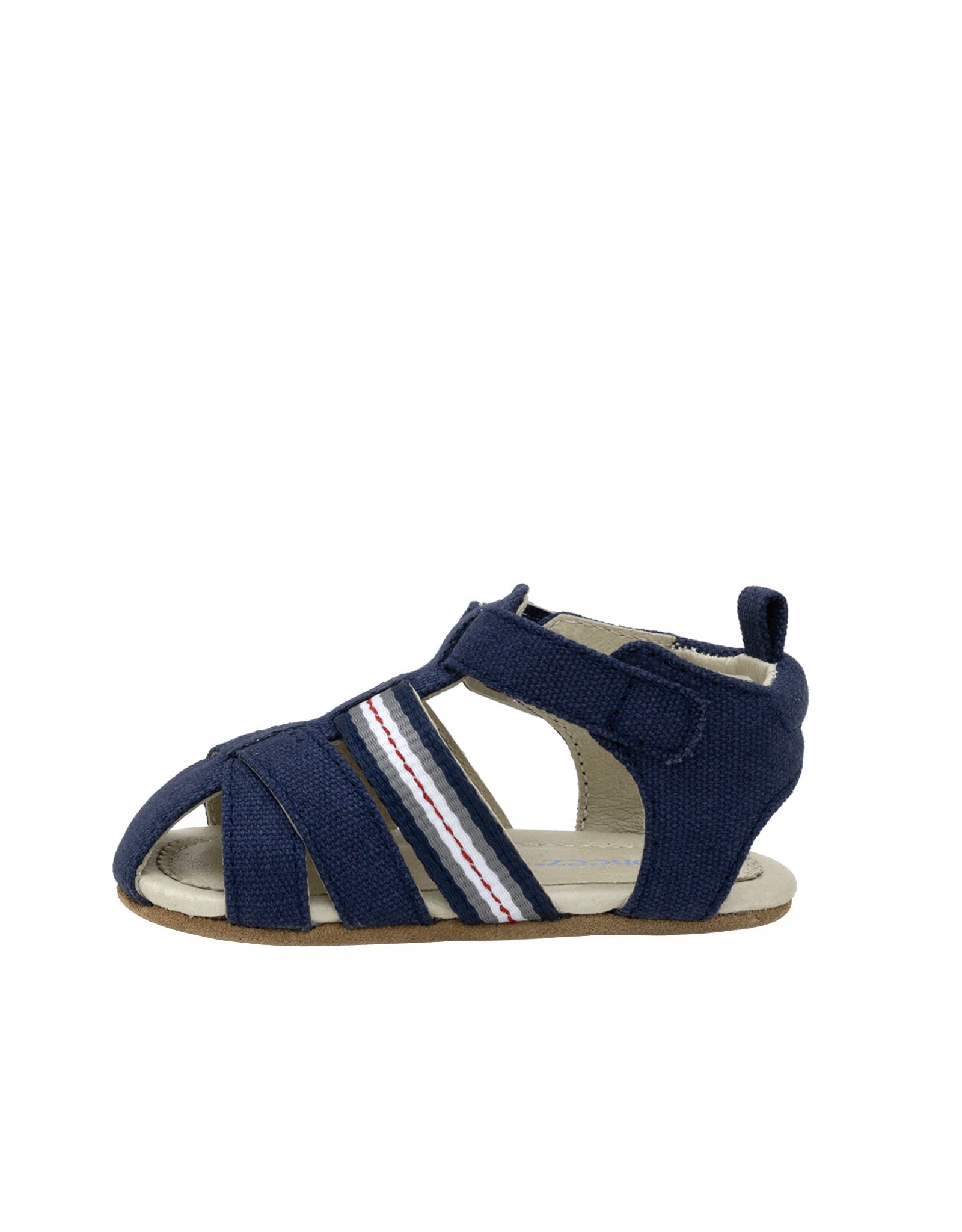 Stuart First Kicks Sandals in Navy, side view