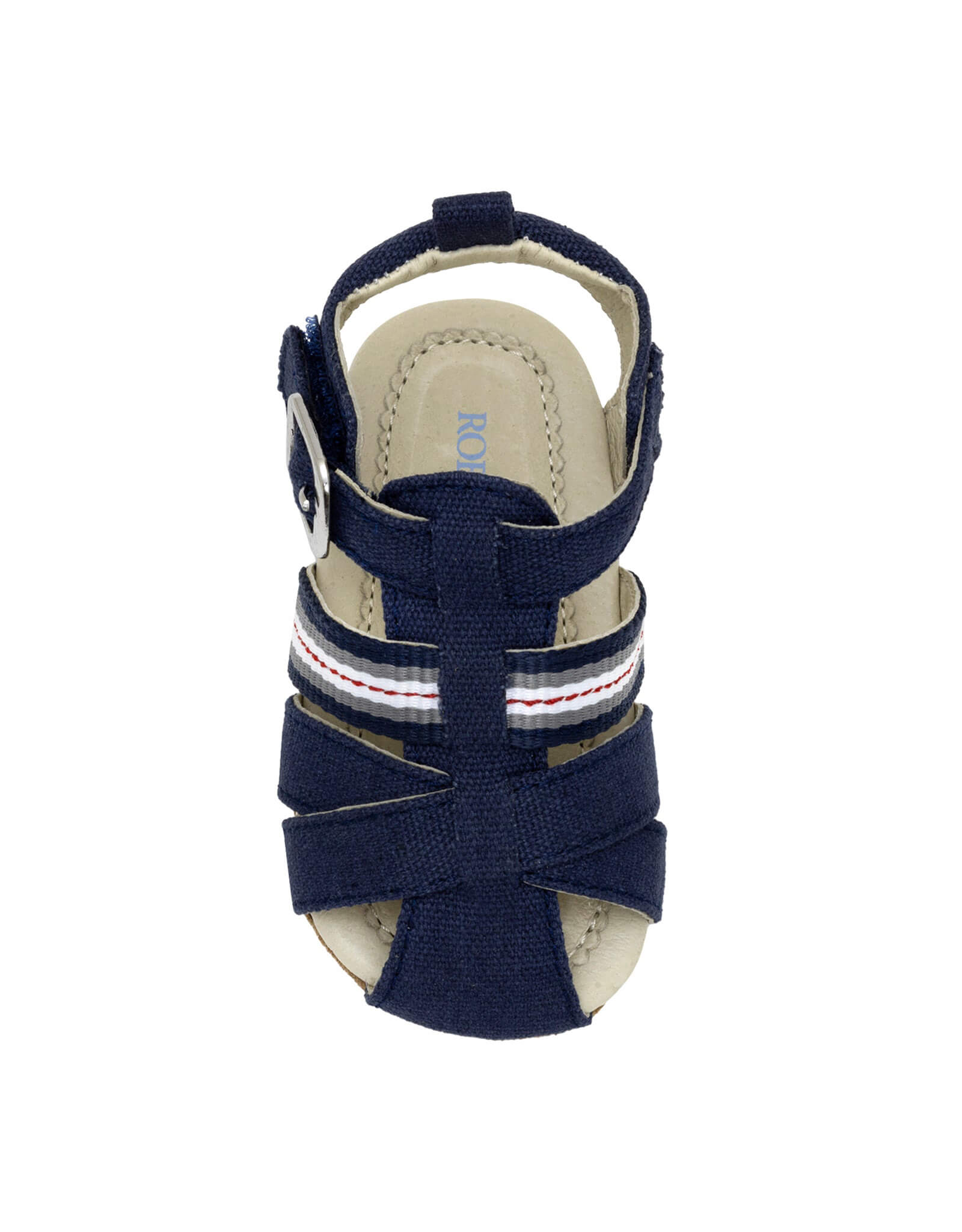 Stuart First Kicks Sandals in Navy, top view