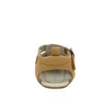 Stuart First Kicks Sandals in Tan, back view
