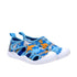 Shark Time Water Shoes in Med Blue, perspective view