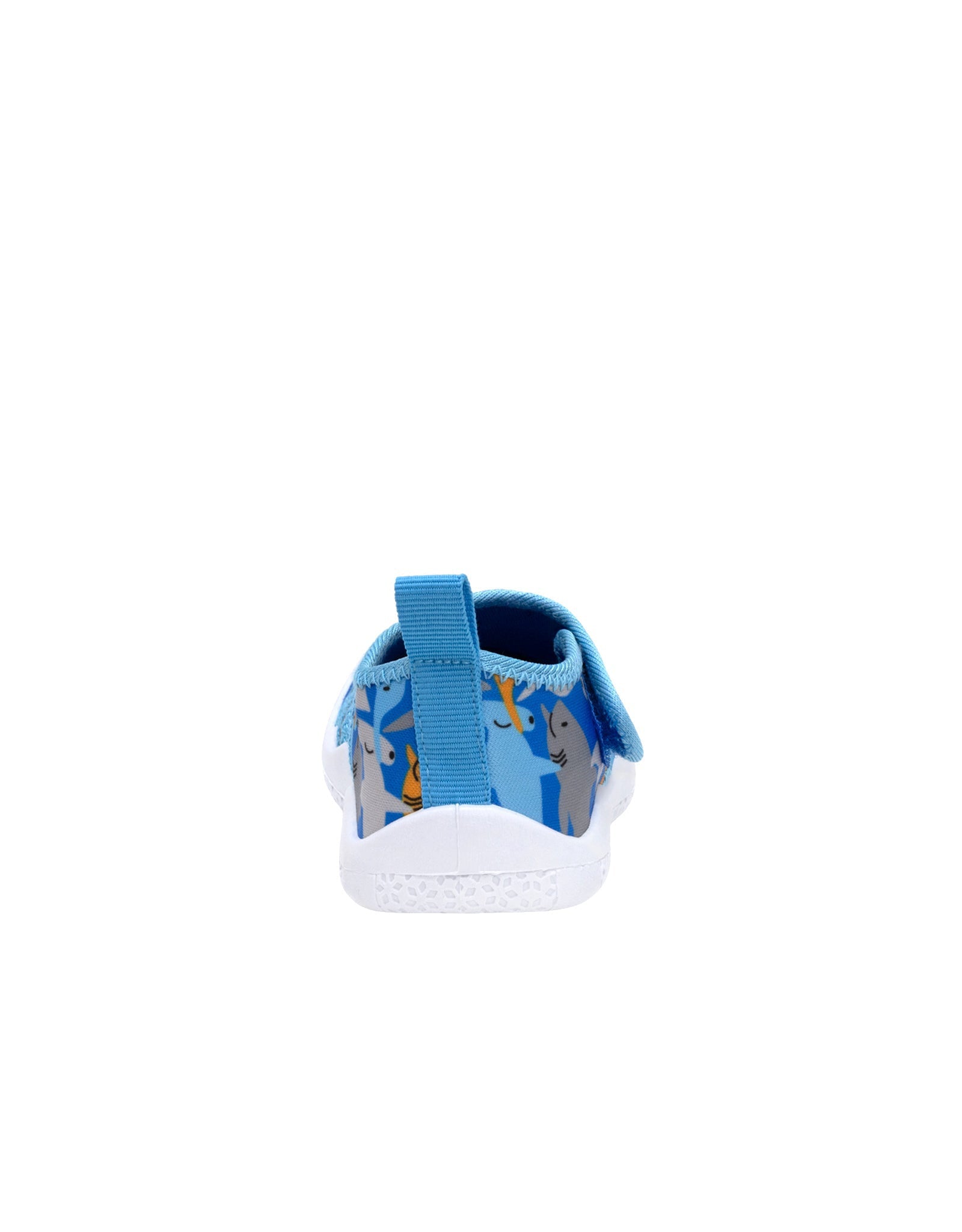 Shark Time Water Shoes in Med Blue, back view