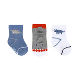 Ramsey & Dan 3-Pack Baby Socks in Medium Blue, flat lay