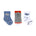 Ramsey & Dan 3-Pack Baby Socks in Medium Blue, flat lay