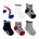Baseball fan 6-Pack Infant Crew Socks, flat laid