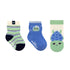 Turtle-Y Cute 3-Pack Baby Socks, flat laid