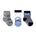 Bumper To Bumper 3-Pack Baby Socks, flat laid