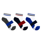 Athletic 3-Pack Quarter Socks for Toddlers and Kids, flat laid