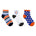 Baseball 3-Pack Quarter Socks for Toddlers and Kids, flat laid