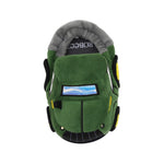 Tractor Light-up Slippers in Green, top view