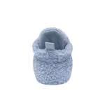 Sherpa Snap Booties in Light Blue, back view