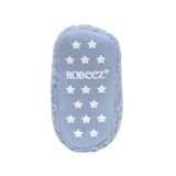 Sherpa Snap Booties in Light Blue, bottom view