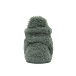 Sherpa Snap Booties in Olive, front view