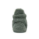 Sherpa Snap Booties in Olive, front view