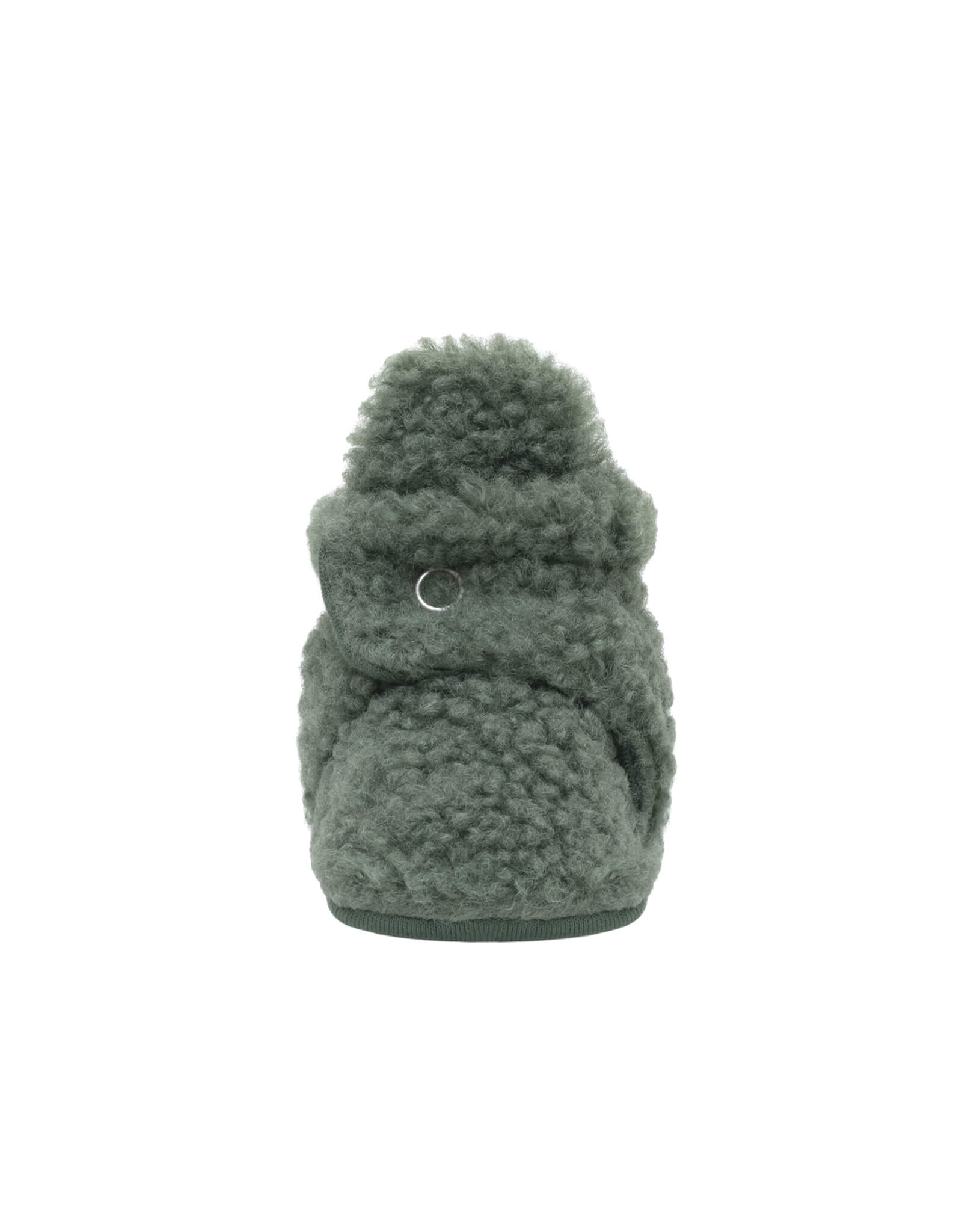 Sherpa Snap Booties in Olive, front view