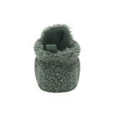 Sherpa Snap Booties in Olive, back view