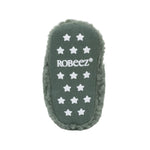 Sherpa Snap Booties in Olive, bottom view