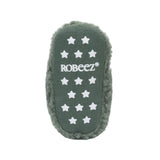 Sherpa Snap Booties in Olive, bottom view