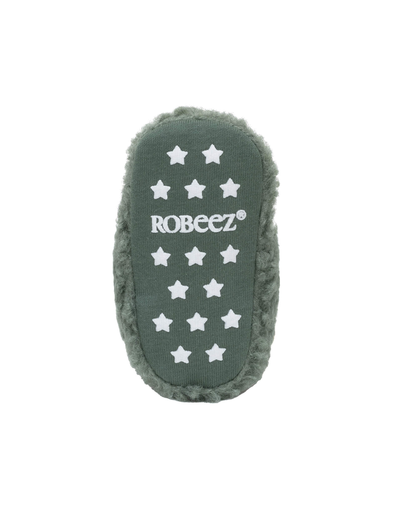 Sherpa Snap Booties in Olive, bottom view