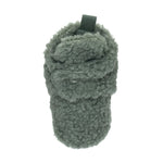Sherpa Snap Booties in Olive, top view