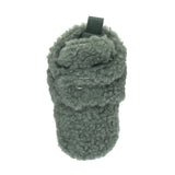 Sherpa Snap Booties in Olive, top view