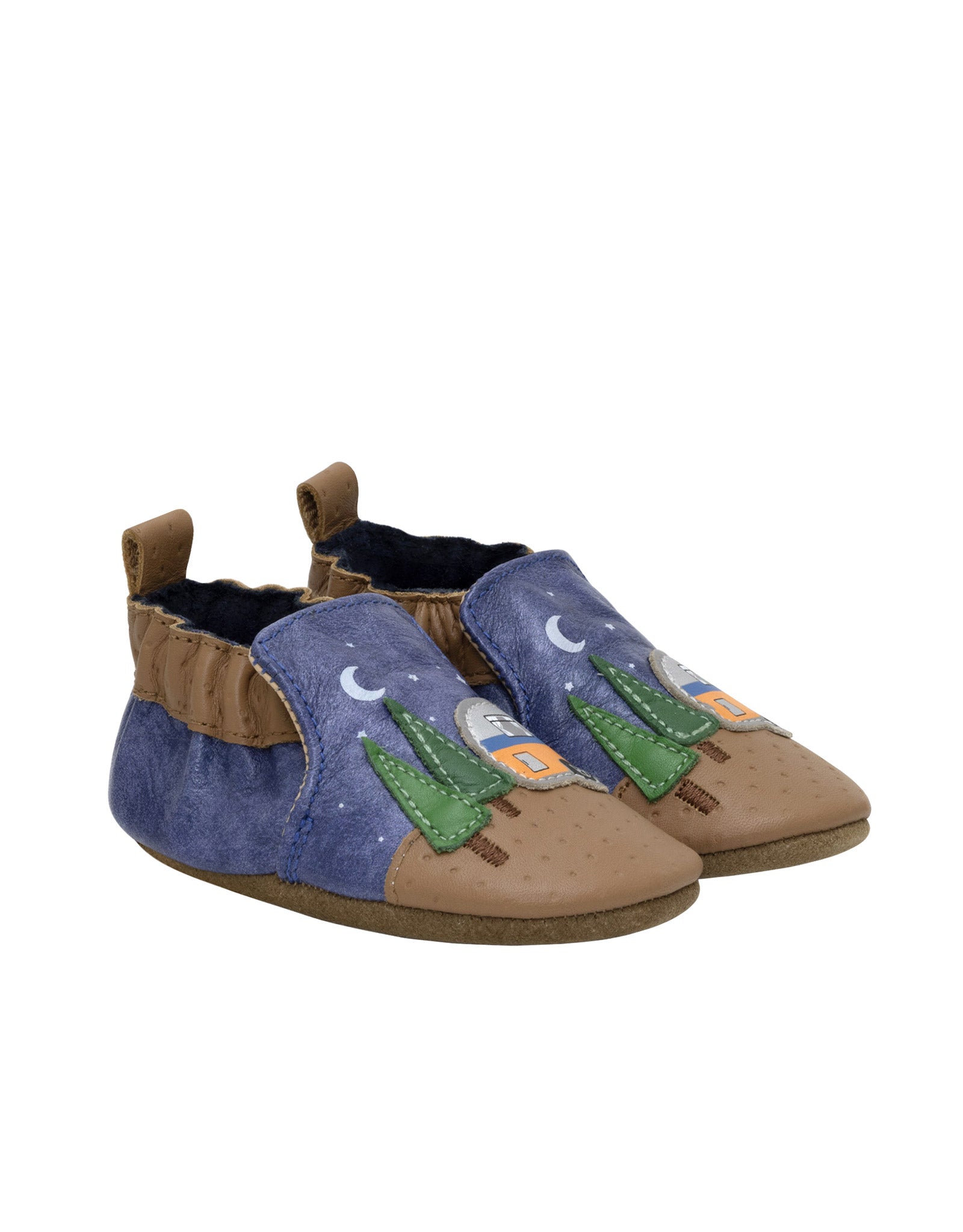 Under The Stars Soft Soles in Dark Blue, perspective view
