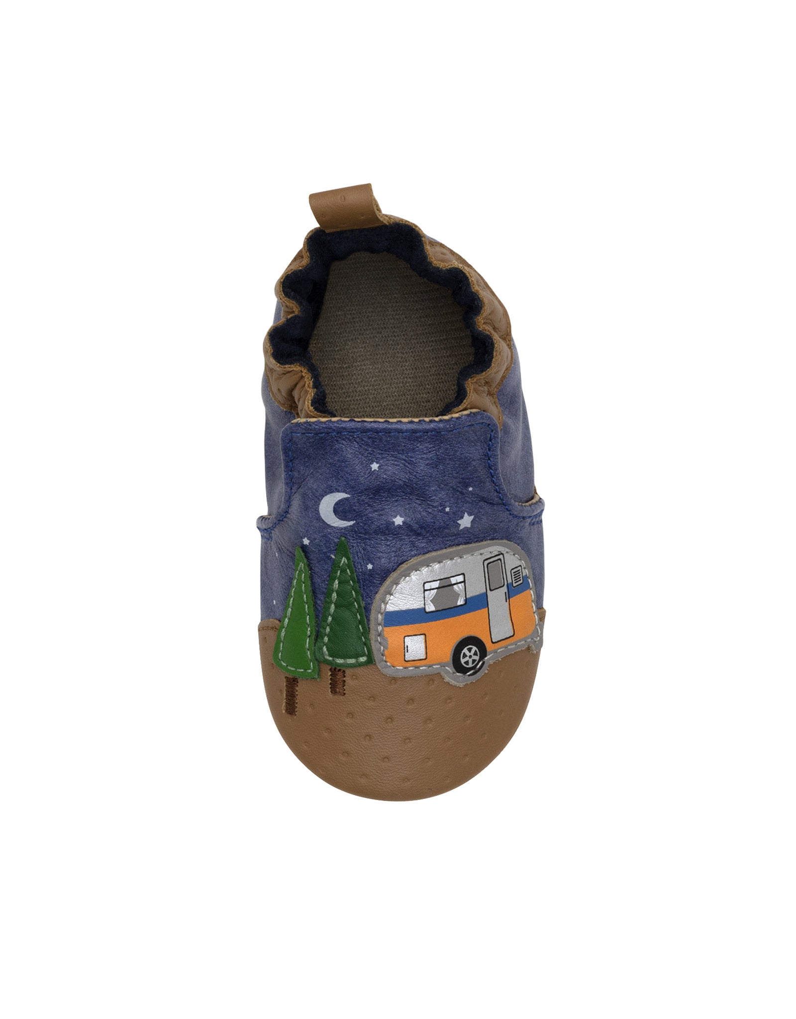 Under The Stars Soft Soles in Dark Blue, top view